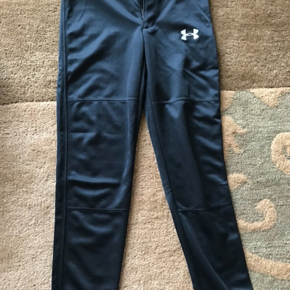 Under Armour boys, baseball pants, black, sz Yth M